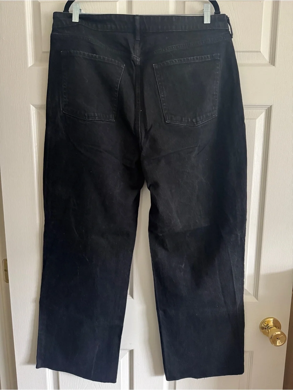 Extra High-Rise Sky-Hi Wide Leg Jeans in Black | Old Navy, Size 18